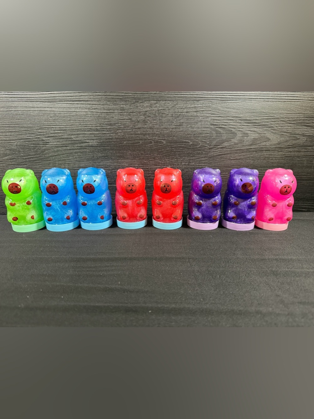 Colorful Capybara Squishy Slime Jars - Kids Toy Brand New-8 Total!